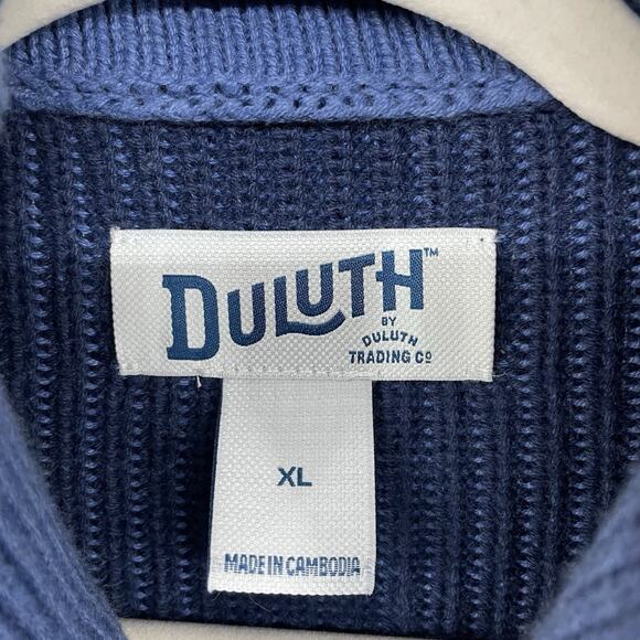 Duluth Trading Co Size XL Mens Ribbed Pullover Sweater Shawl Collar Cotton Wool - Picture 3 of 6